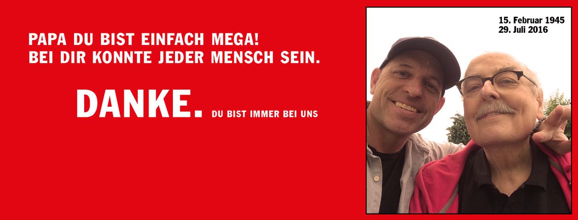 Danke Papa – Reinhard Spieker, Vater von Paavo Christian Spieker