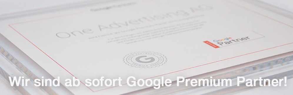 One Advertising AG ist Google Premium Partner