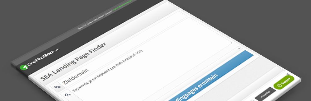 OneProSeo SEA Landingpage-Finder