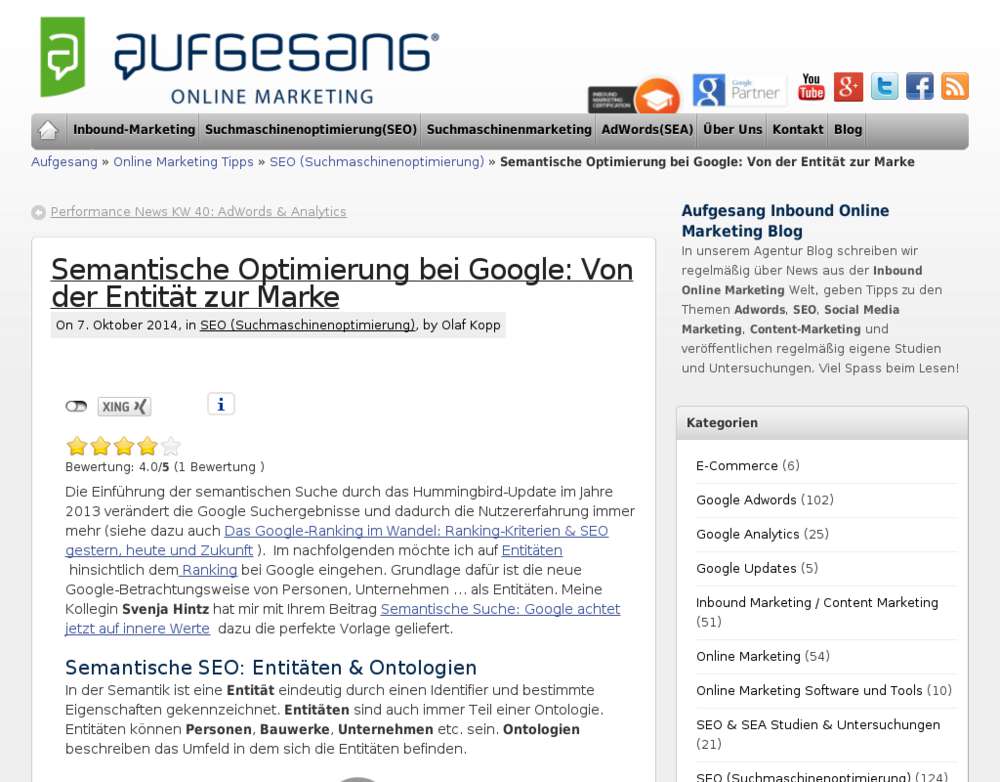 Google Semantische Optimierung