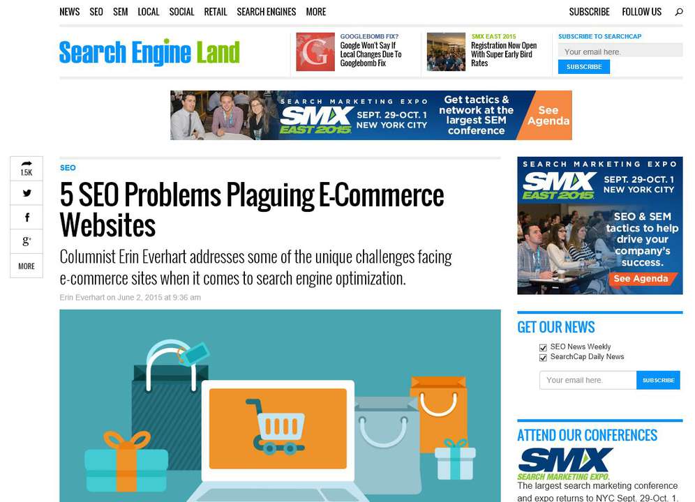 Search Engine Land 5 SEO Problems Plaguing E-Commerce Websites